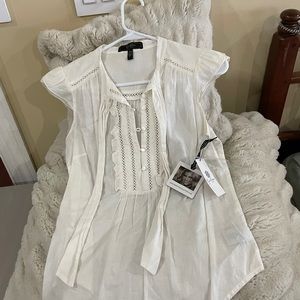 NWT Jessica Simpson white short sleeve blouse